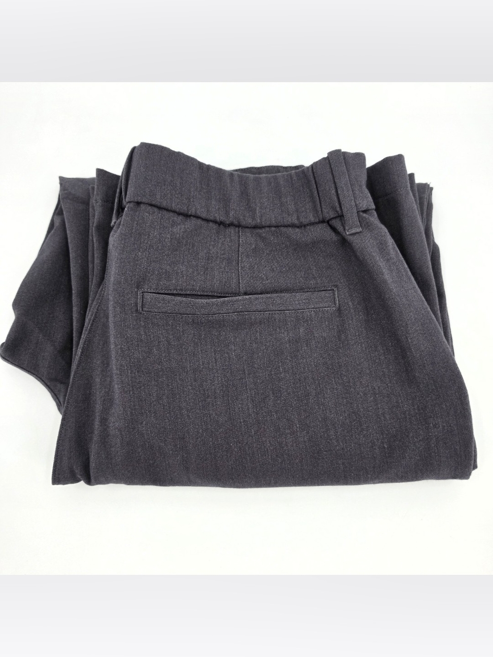 American Eagle Stretch Curvy Wide Leg Trouser Pant Womens Size 14 Charcoal Gray